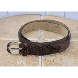 Erreghe’ Designer Suede Leather Tejus Belt Size 34 - Excellent Condition Italy